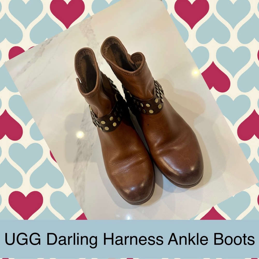 UGG Chestnut Leather Harness Boots